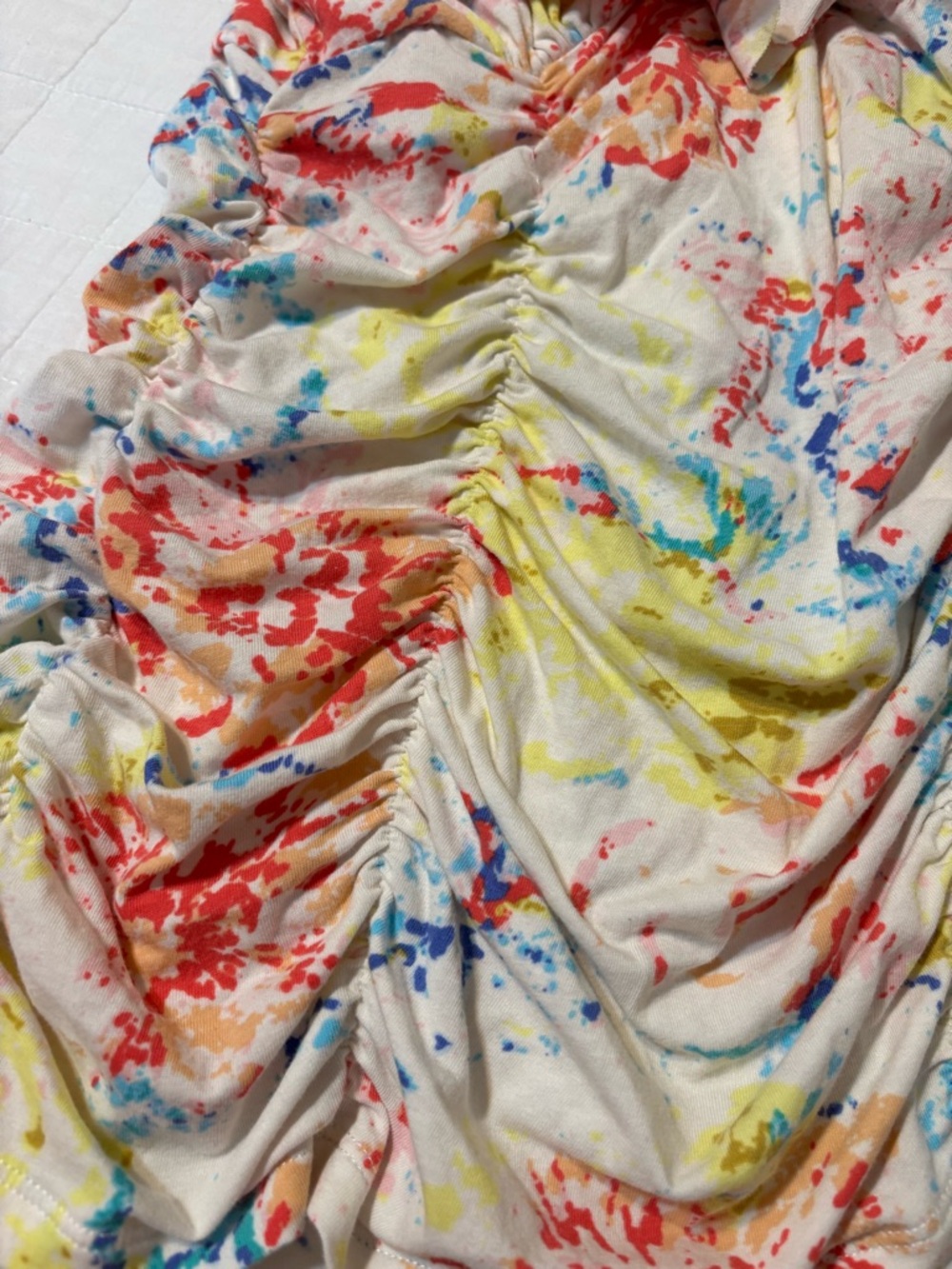 CAbi Multicolor Splatter Ruched Shirt - Picture 3 of 6
